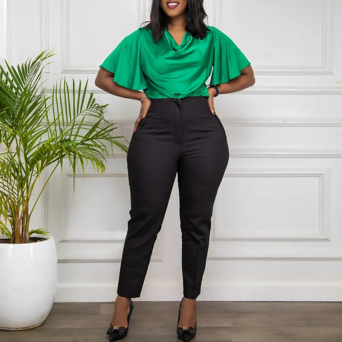 Camilla High-Waisted Tailored Cropped Pants