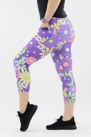Candy Flower - Hybrid 2.0 - Leg Pockets - Capri Leggings