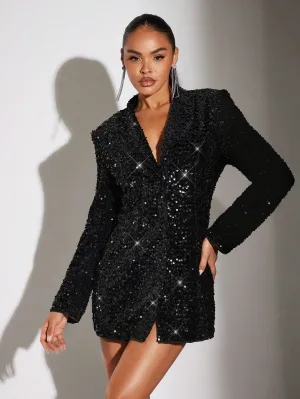 Cherry Vibes: Vestido estilo blazer con lentejuelas en CR