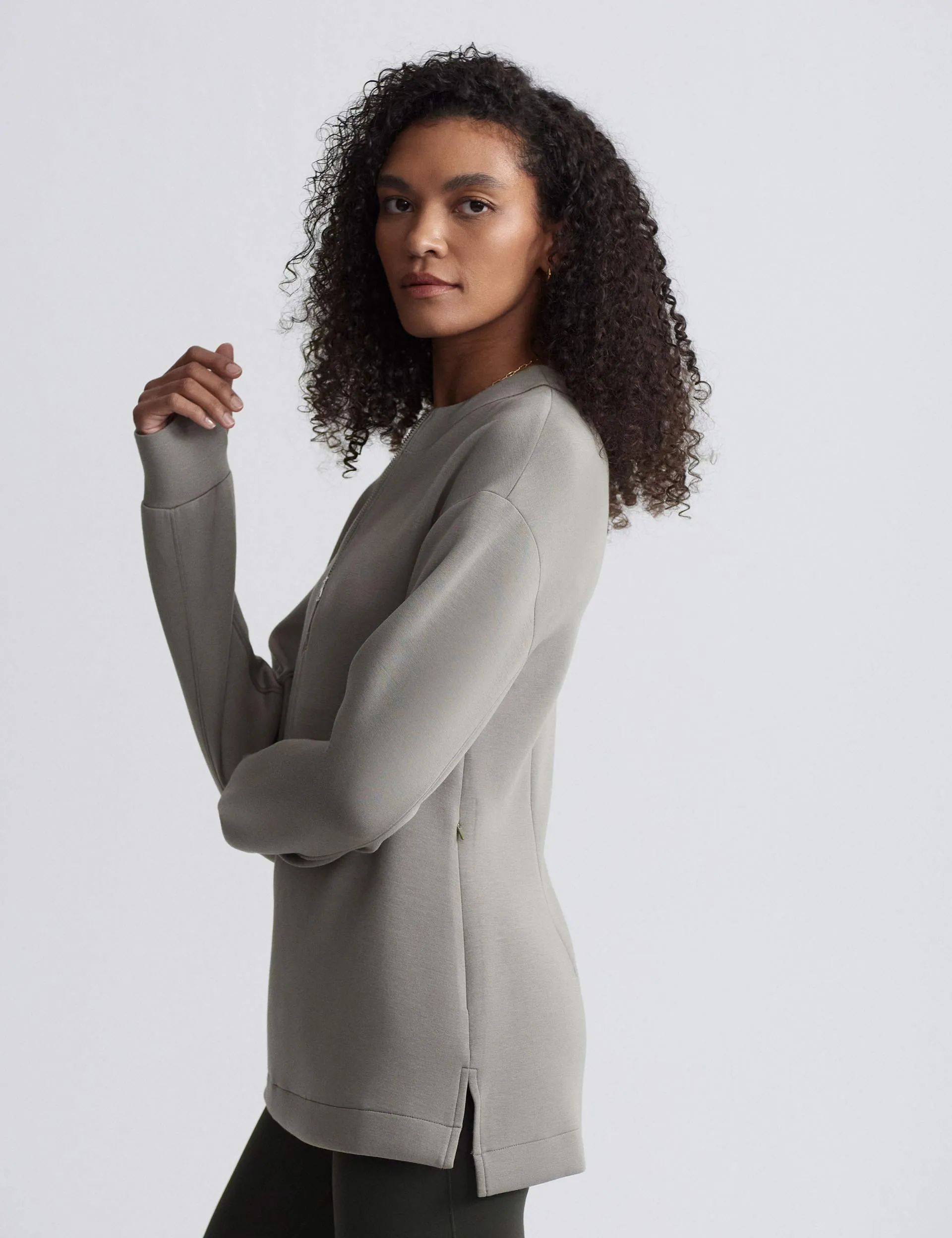 Cleo Half-Zip Midlayer - Gravity Sage