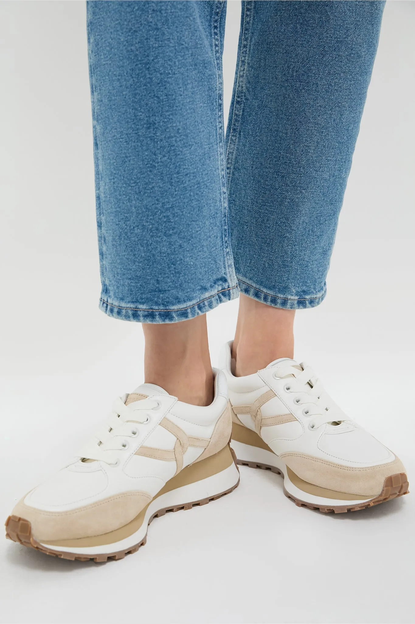 Coconut and Ecru Valentina Sneakers