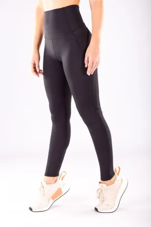 Compression Leggings with phone pocket - Black
