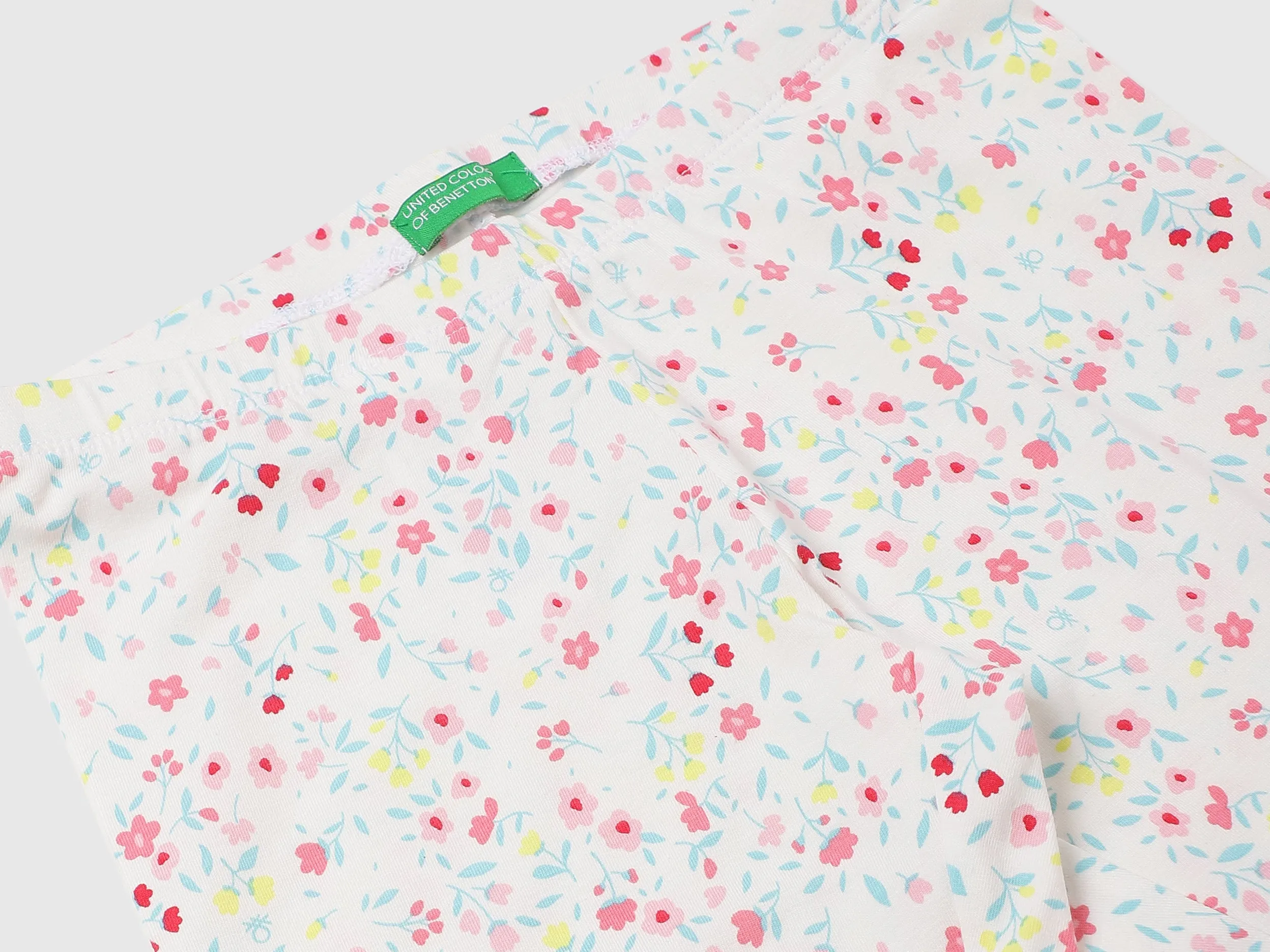 Cotton Blend Printed Regular Length Girls Trousers