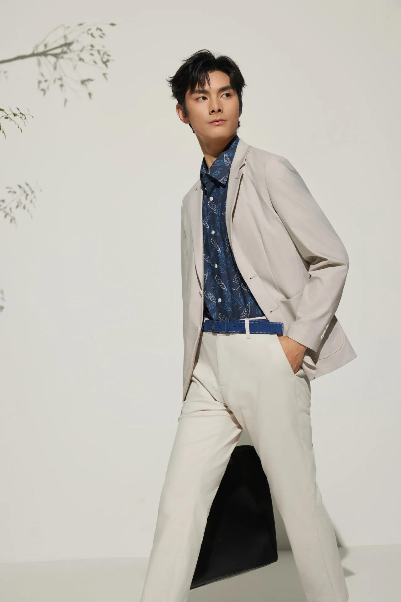 Cotton Blend Relax Fit Casual Blazer