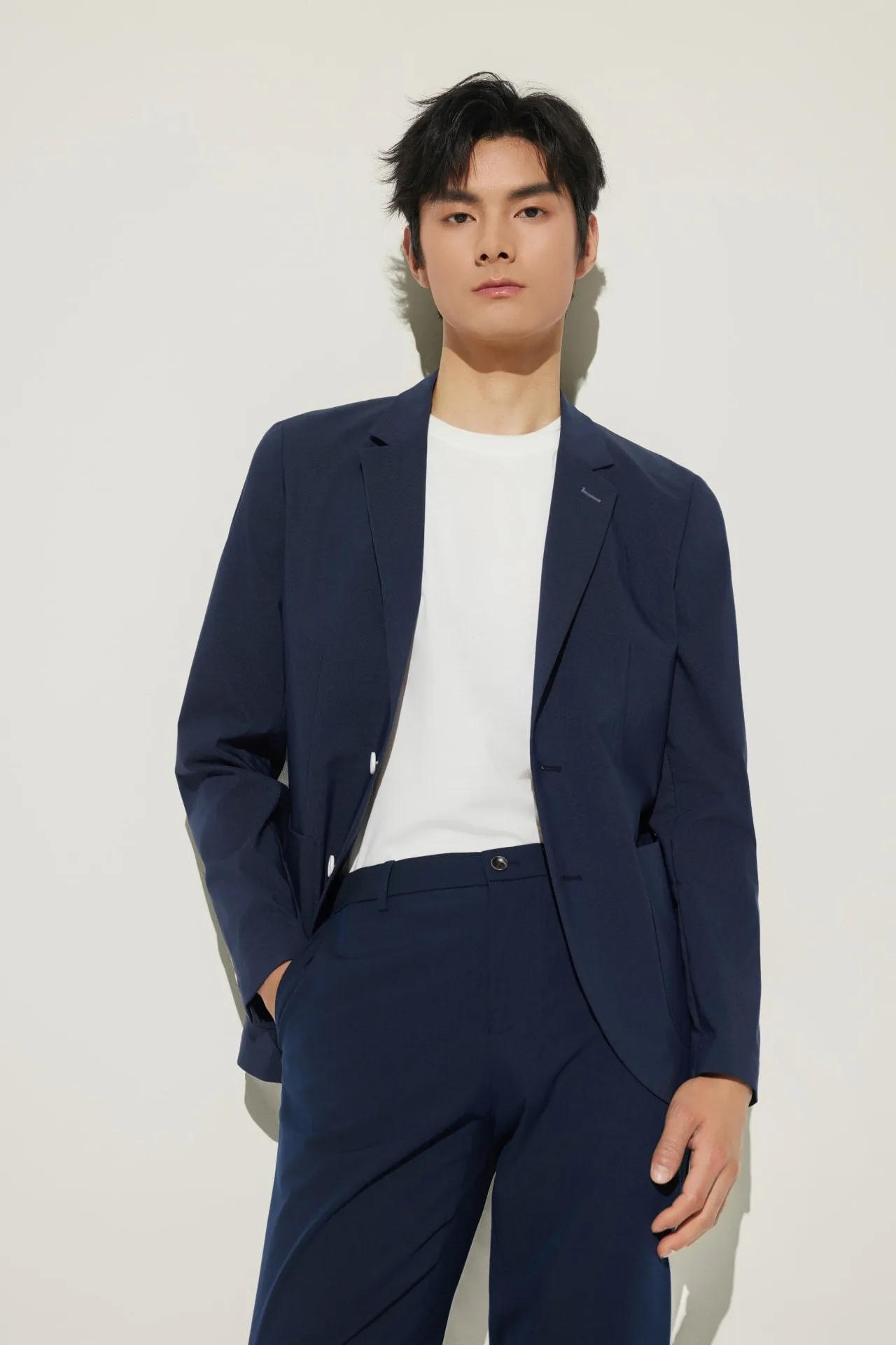 Cotton Blend Relax Fit Casual Blazer