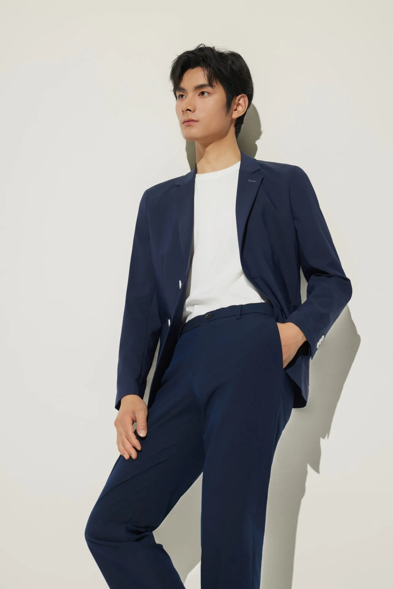 Cotton Blend Relax Fit Casual Blazer