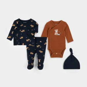Cub with Honey 4 pc Preemie Set