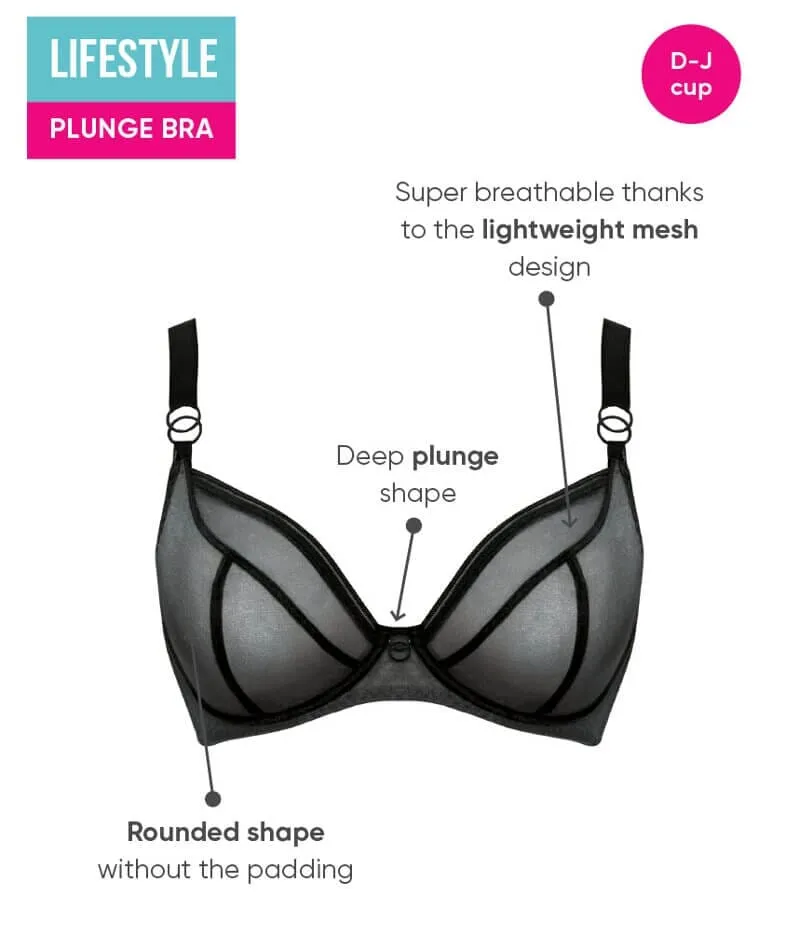 Curvy Kate Lifestyle Plunge Bra - Black