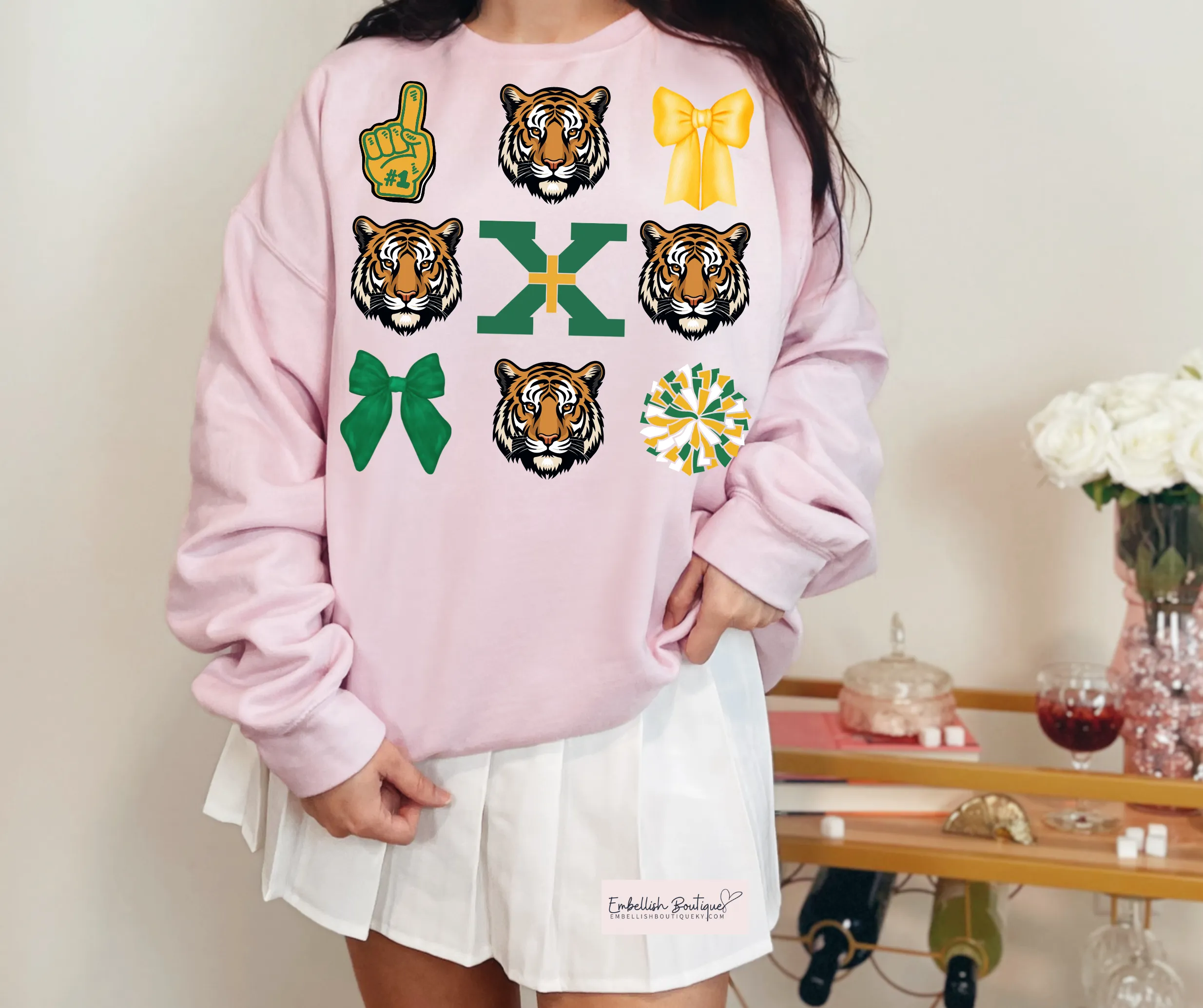 CUSTOM/PERSONALIZED - St. X Tigers Coquette Spirit Tee, Sweatshirt or Hoodie