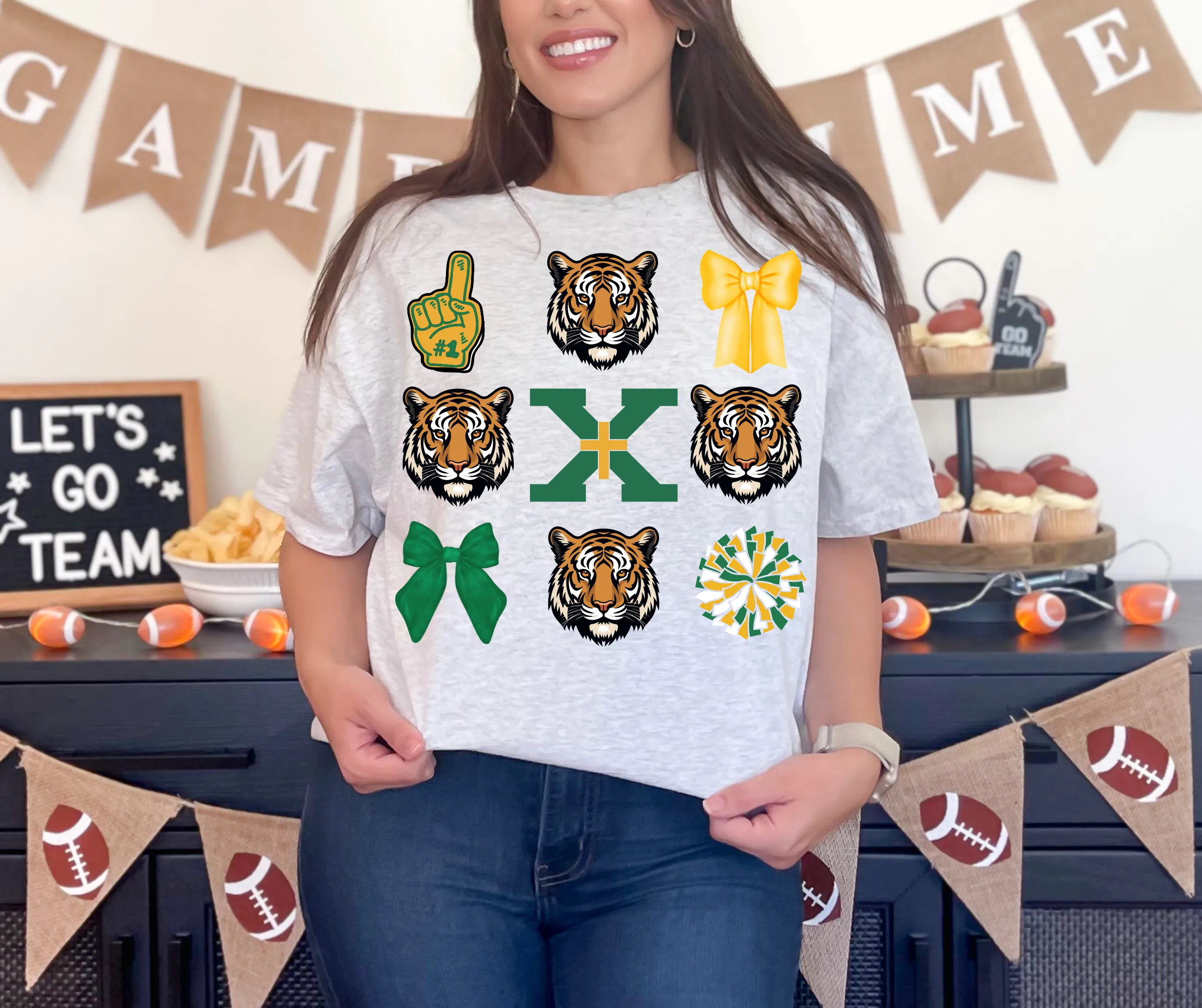CUSTOM/PERSONALIZED - St. X Tigers Coquette Spirit Tee, Sweatshirt or Hoodie