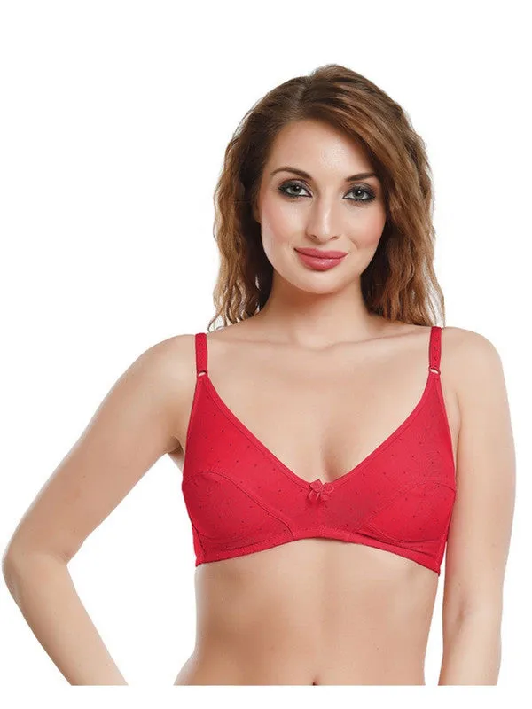 Daisy Dee Red Non Padded Non Wired Full Coverage Everyday bra NLU-Red