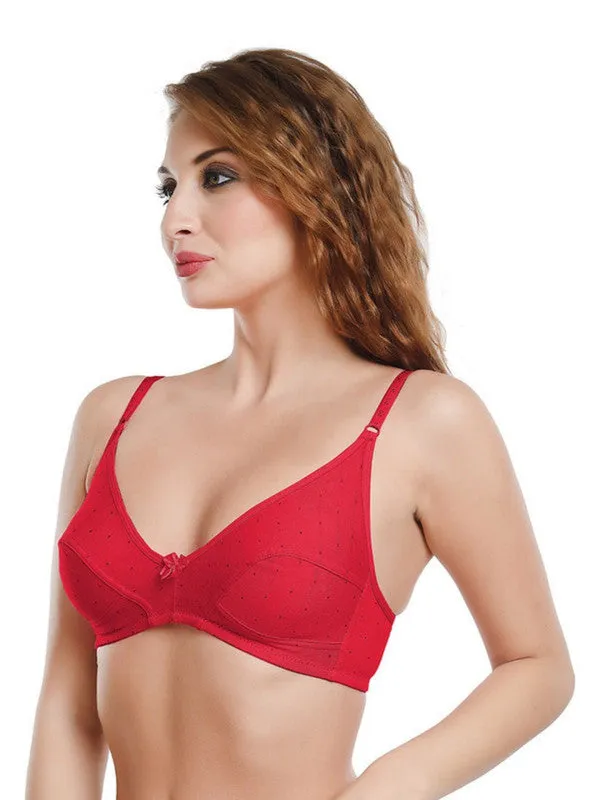 Daisy Dee Red Non Padded Non Wired Full Coverage Everyday bra NLU-Red