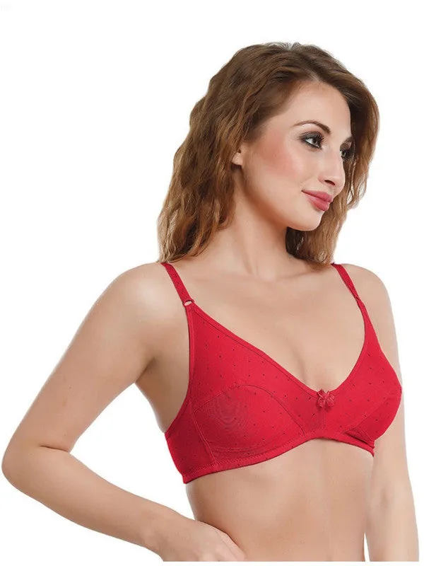 Daisy Dee Red Non Padded Non Wired Full Coverage Everyday bra NLU-Red