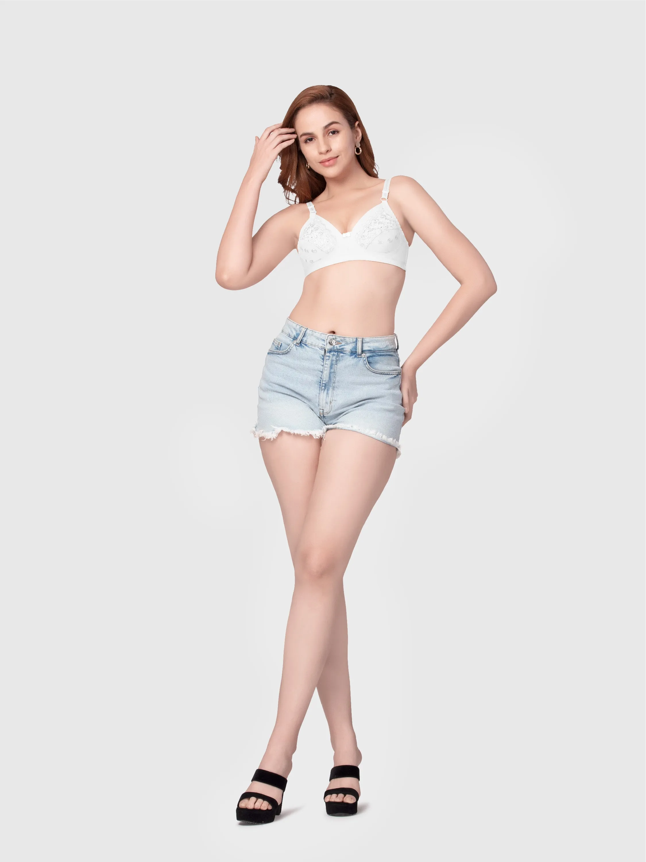Daisy Dee White Non Padded Non Wired Full Coverage Bra NCHRESMA-White