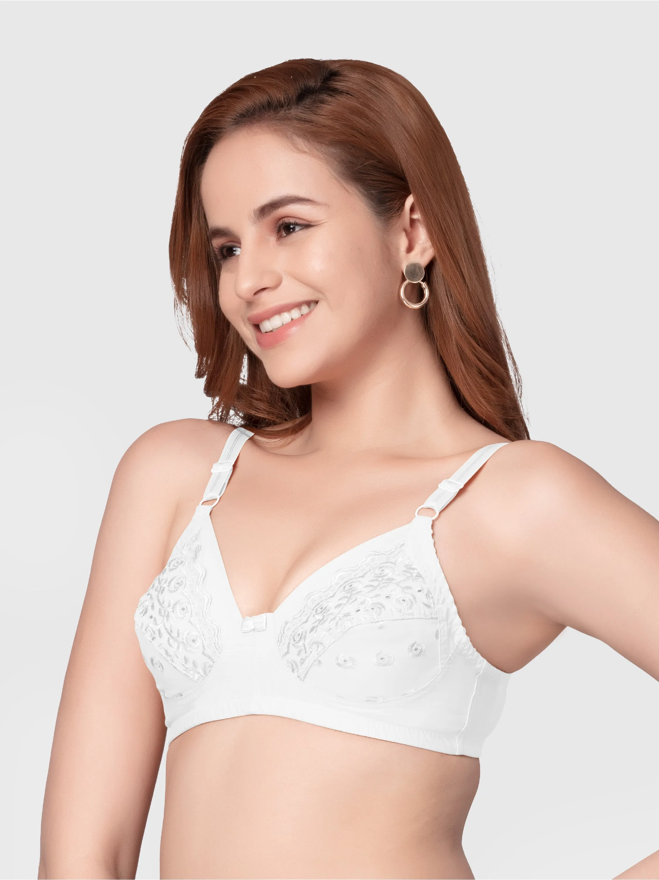 Daisy Dee White Non Padded Non Wired Full Coverage Bra NCHRESMA-White