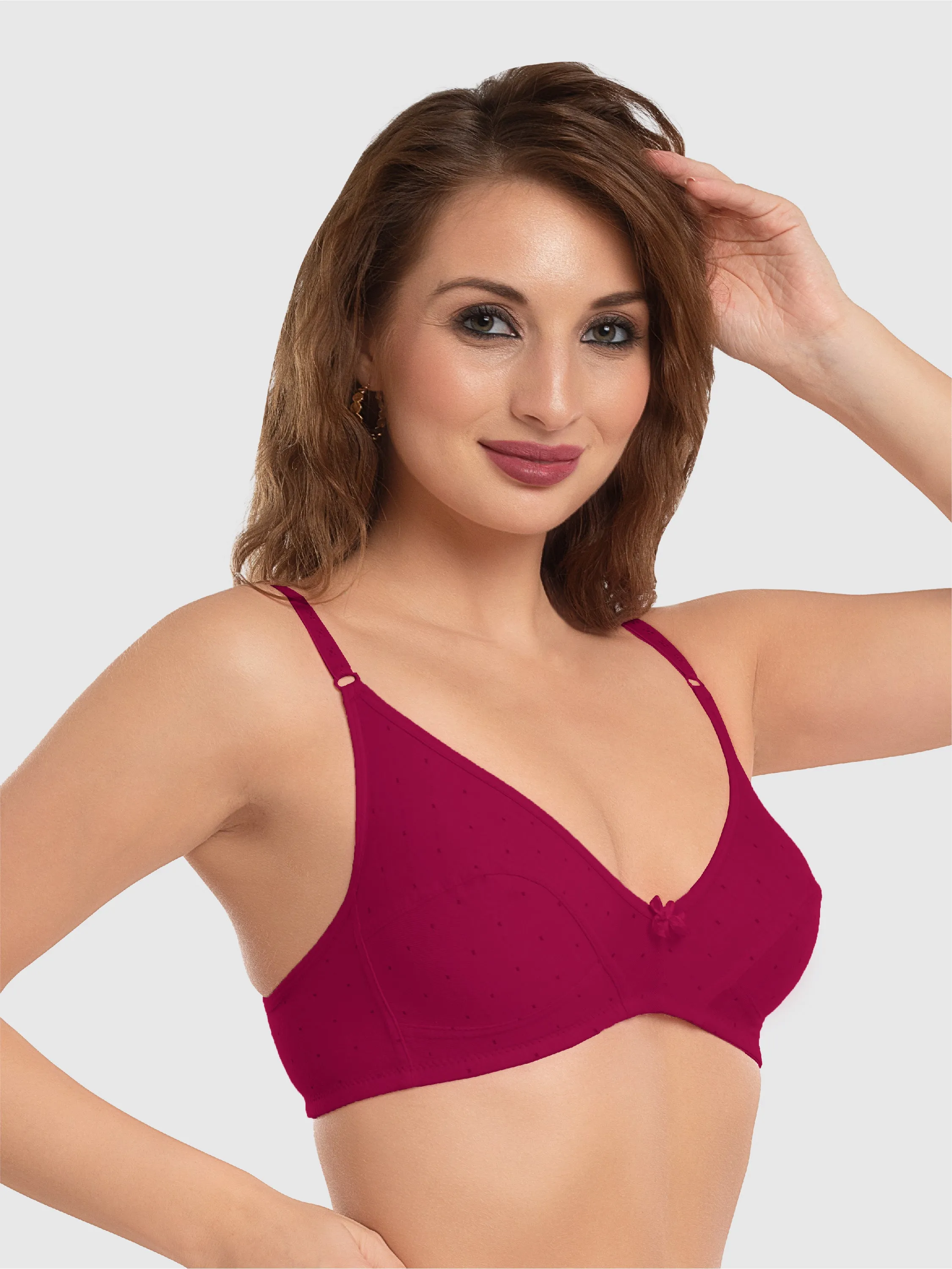 Daisy Dee Wine Non Padded Non Wired Full Coverage Everyday bra NLU-Wine