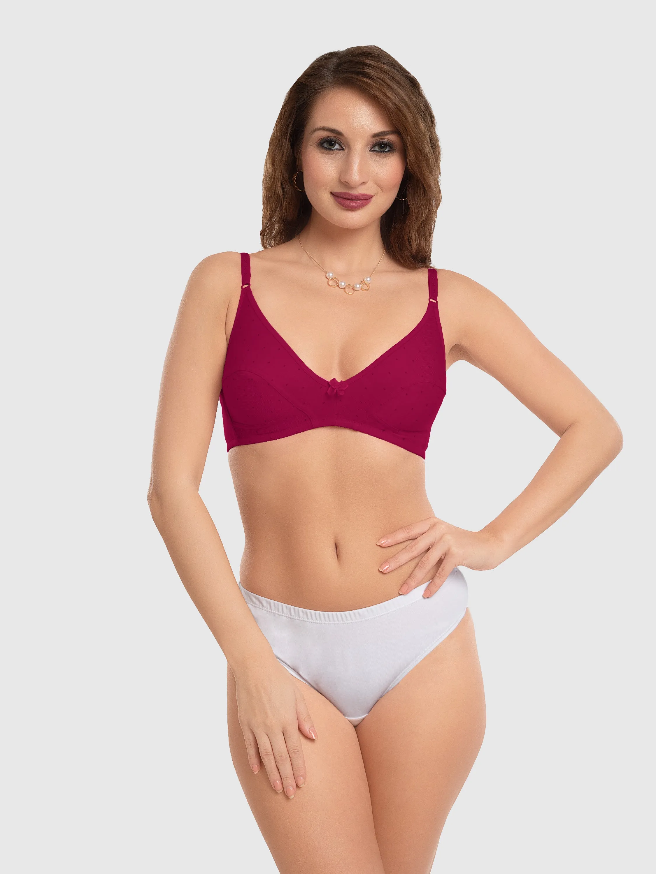 Daisy Dee Wine Non Padded Non Wired Full Coverage Everyday bra NLU-Wine