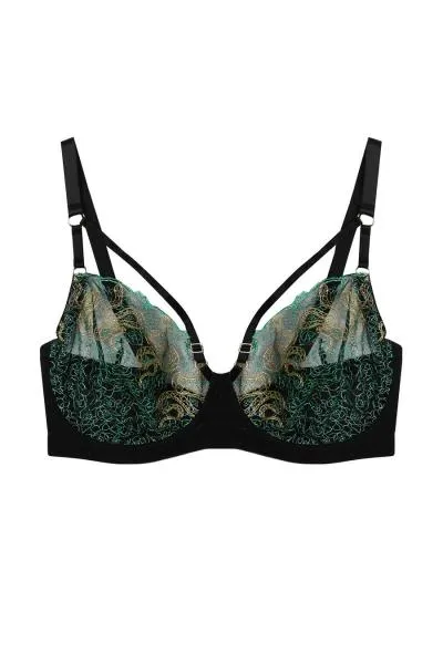 Dakota Snake Bra - Green/Gold -