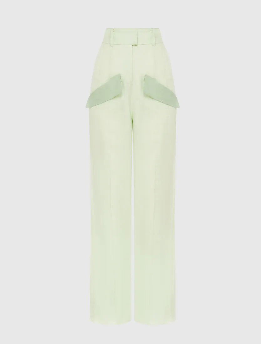 Derby High Waisted Pant - Pistachio