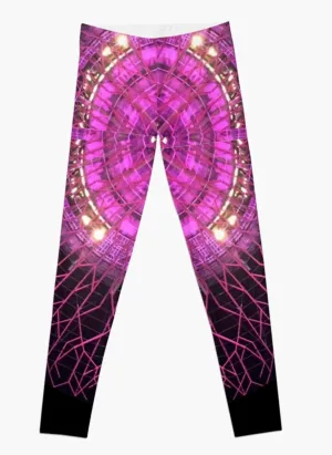Designer Leggings - Purple Fire
