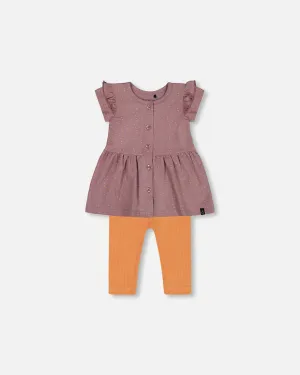 Deux Par Deux Baby Jersey Dress and Legging