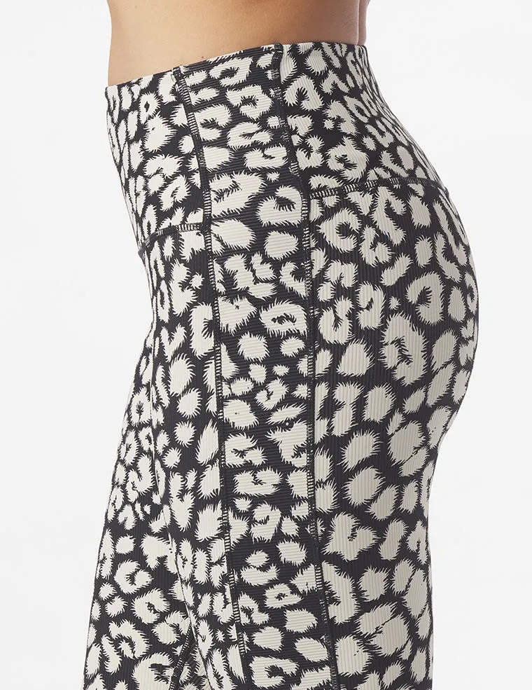 Directional Legging: Contrast Leopard
