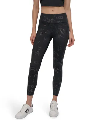 DKNY Women Black Skinny Fit Printed Leggings