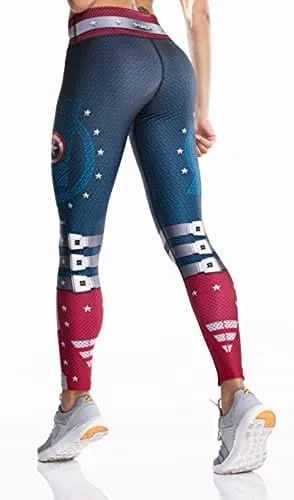 Drakon Leggings Women´s Activewear Workout Pants Printed Compression Pants Yoga Tights