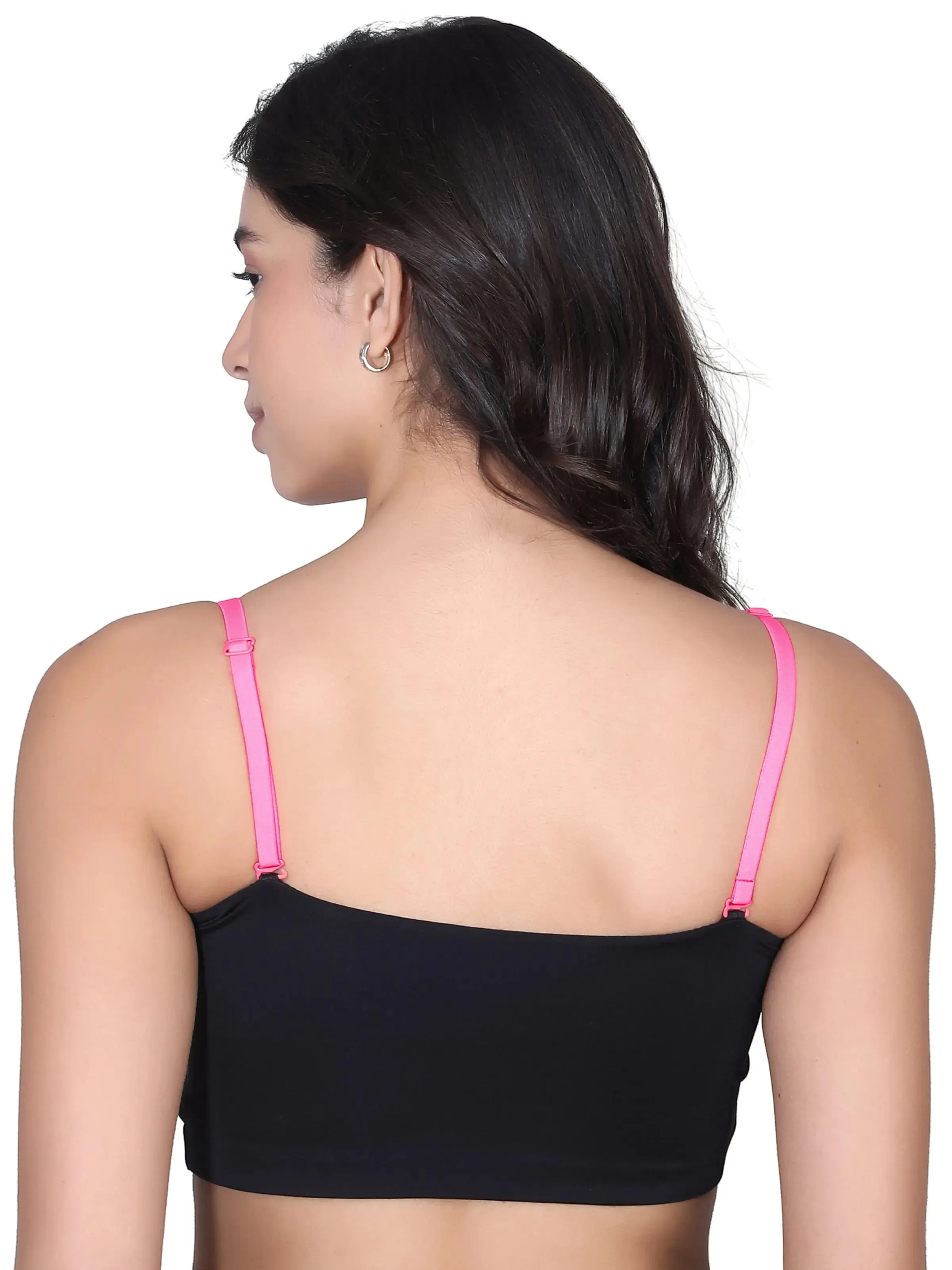 Durable Bra Straps | Adjustable Nylon Elastane | Transperent & Neon pink