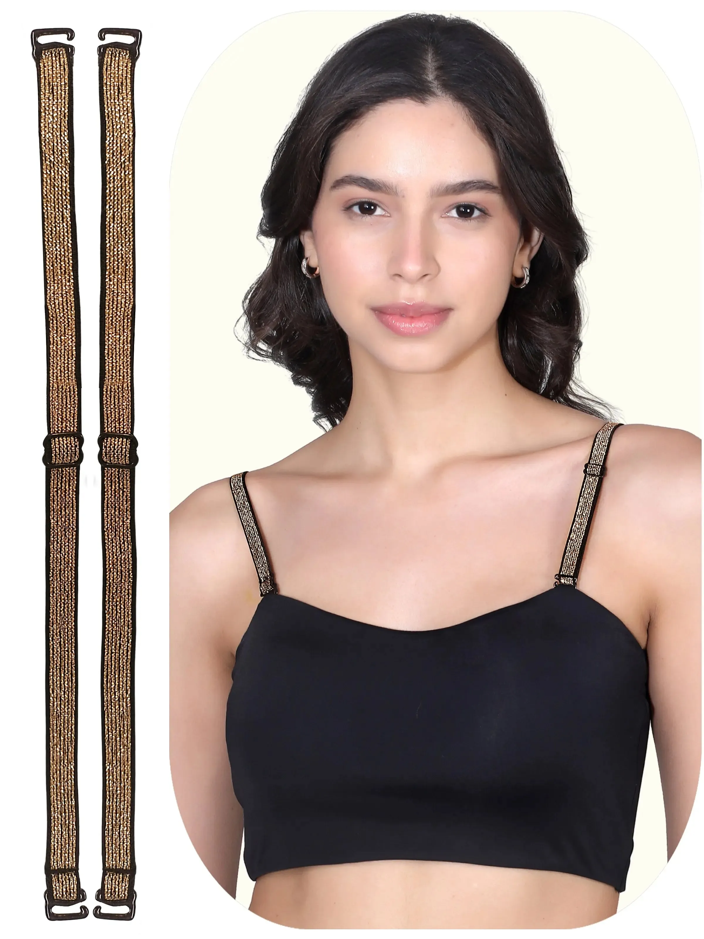 Durable Straps for Bra | Golden Pack of 1
