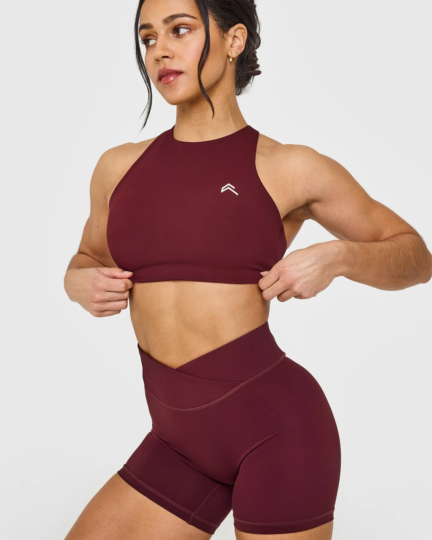 EasyLift™ High Neck Sports Bra | Rosewood