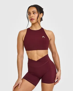 EasyLift™ High Neck Sports Bra | Rosewood