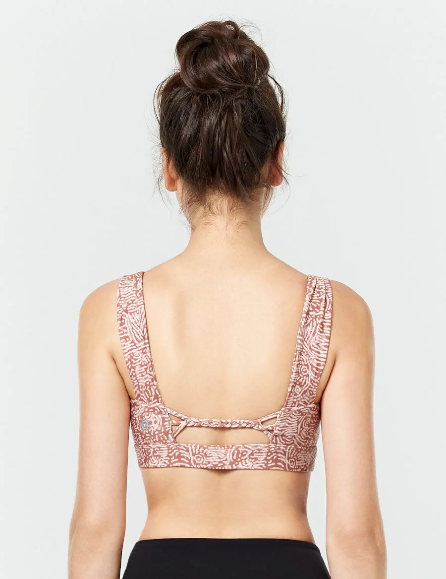 easyoga LA-VEDA Espiral Twinning Bra - FD8 Tribe Brick Red
