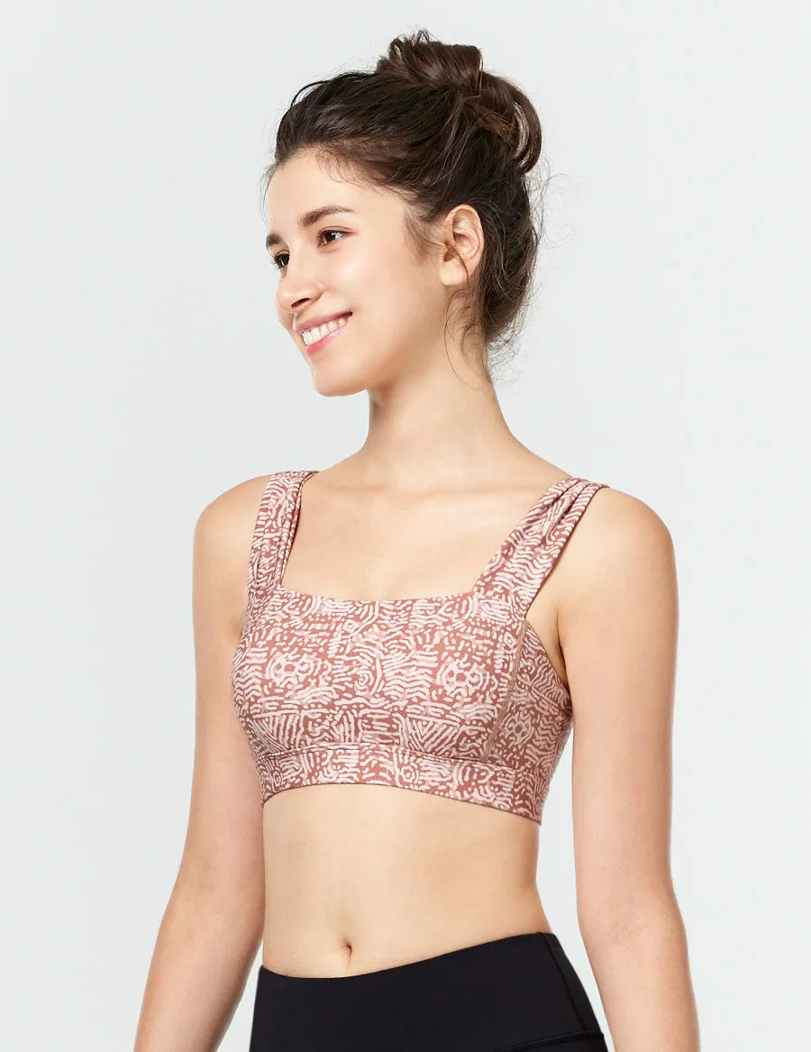 easyoga LA-VEDA Espiral Twinning Bra - FD8 Tribe Brick Red