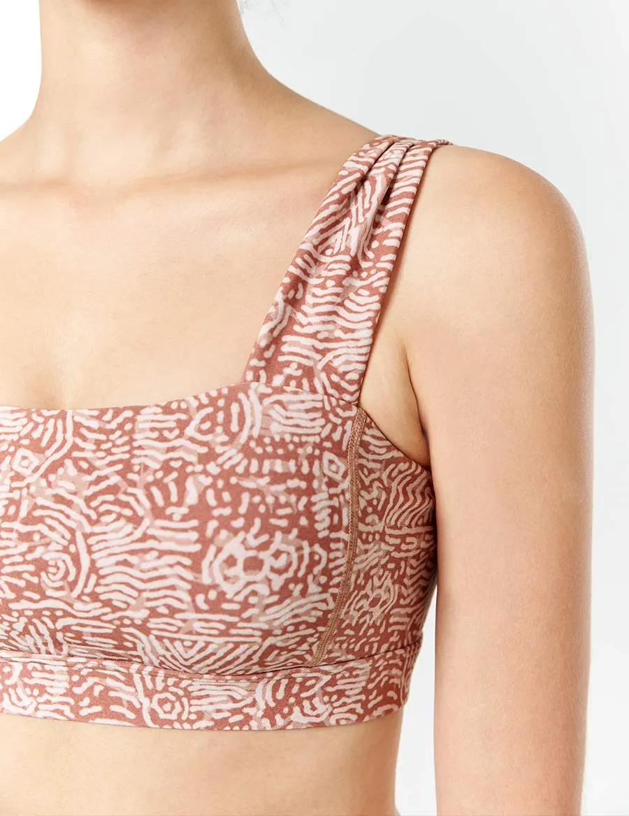 easyoga LA-VEDA Espiral Twinning Bra - FD8 Tribe Brick Red