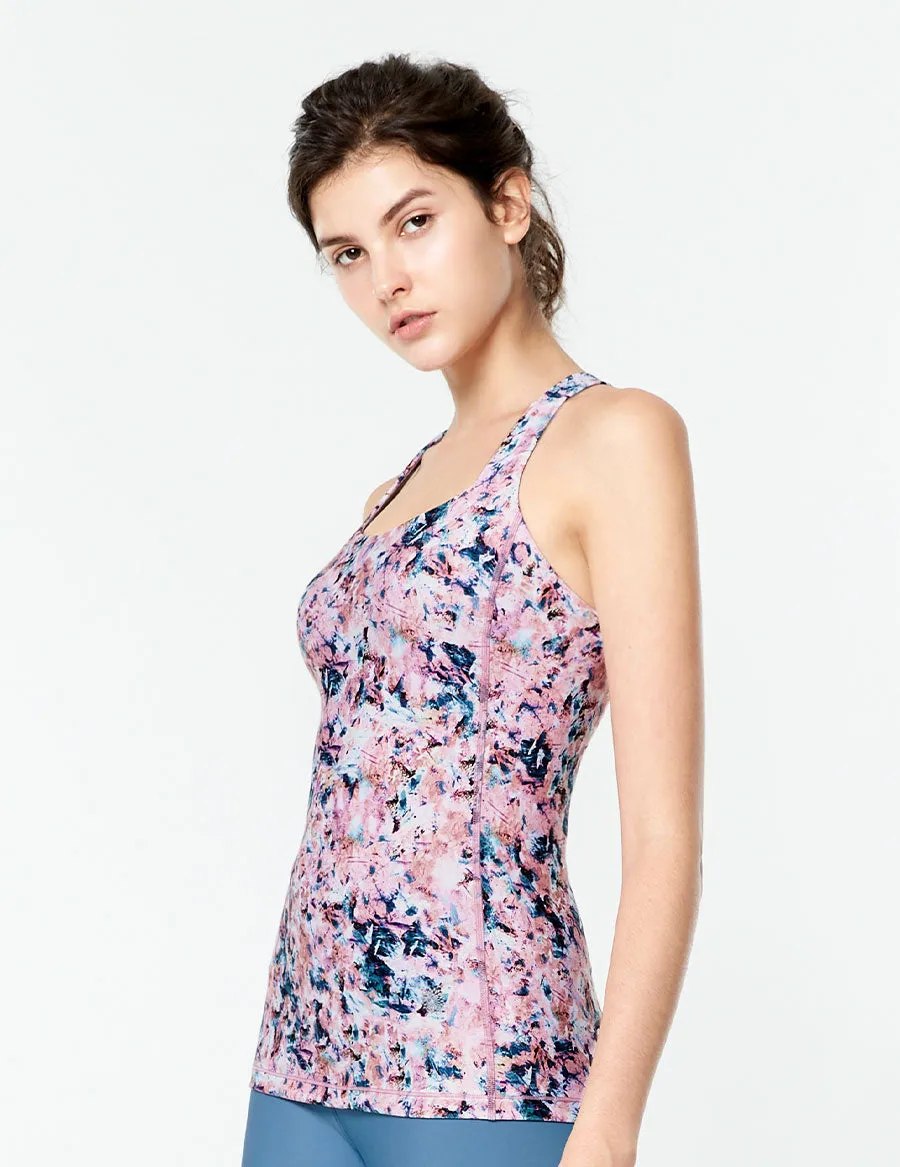 easyoga LESPIRO Under Starry Skies Tank - FD1 Graffiti Pink