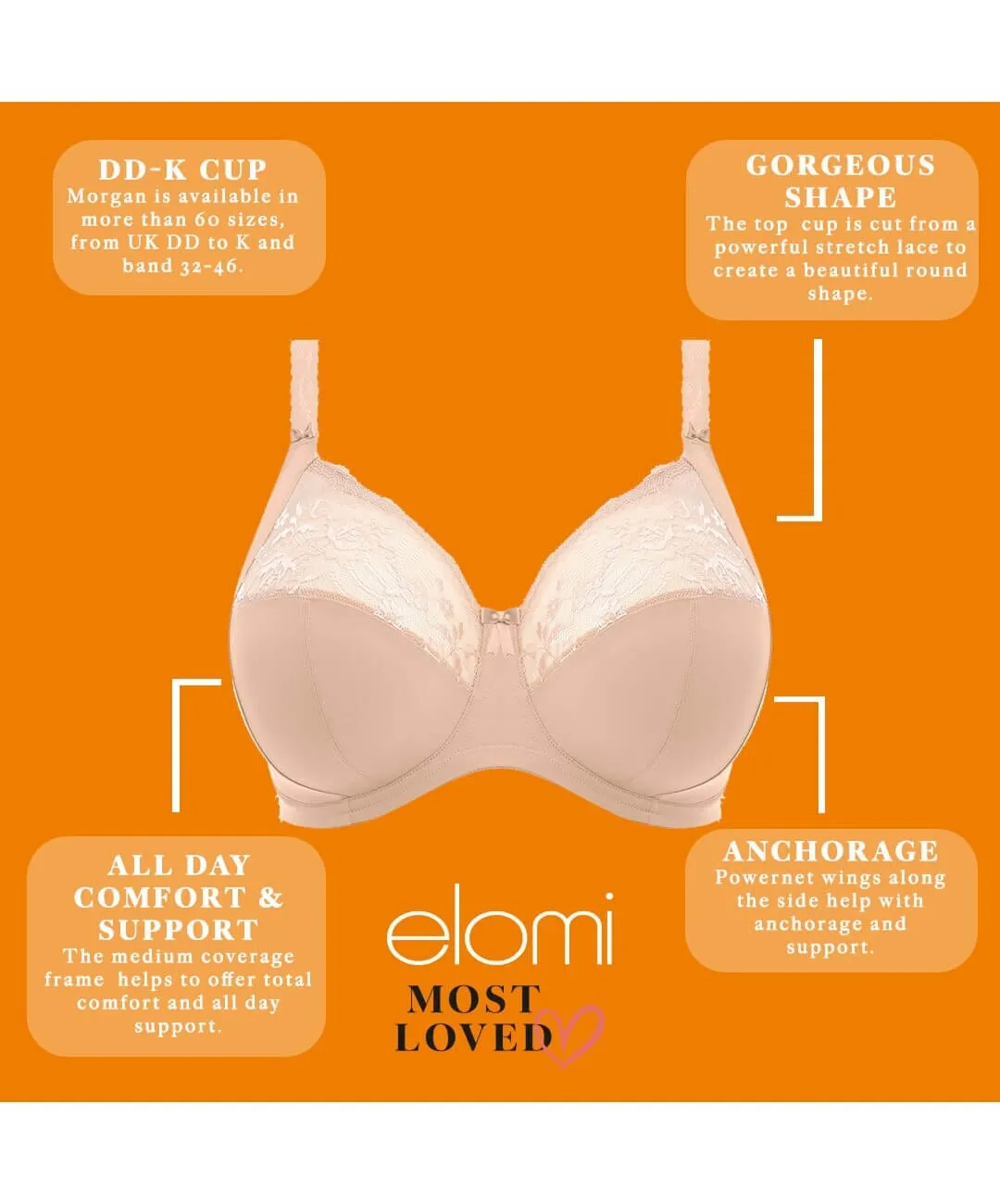 Elomi Morgan Underwired Bra - Sahara
