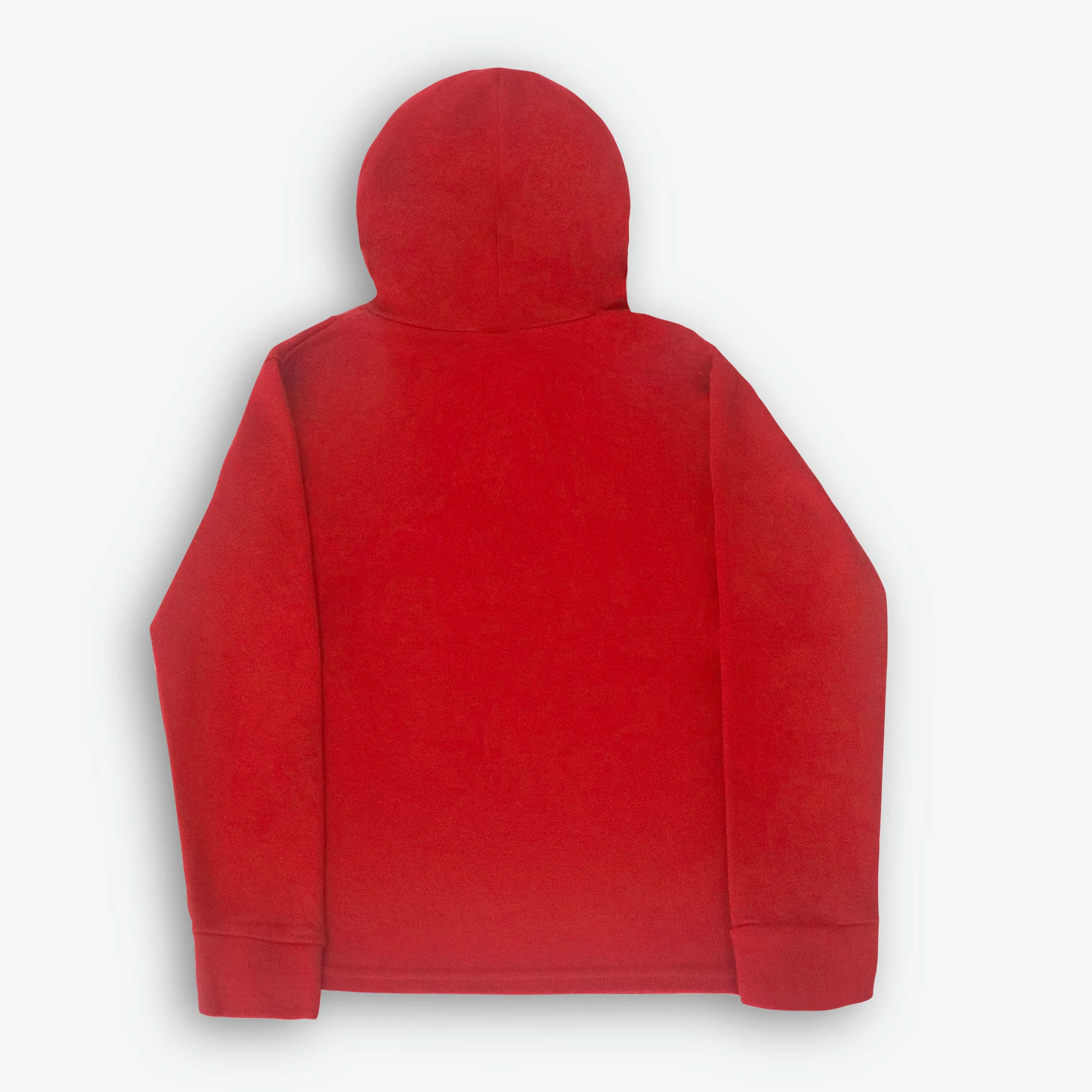 Embroidered Red Hooded Top