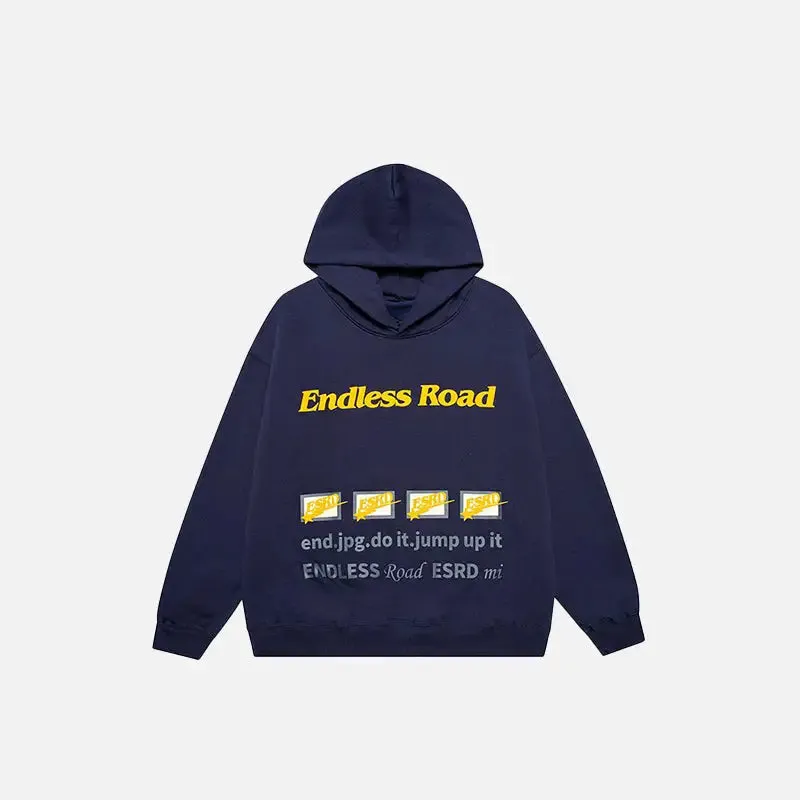 Endless Road Y2K Hoodie for Stylish Streetwear Comfort
