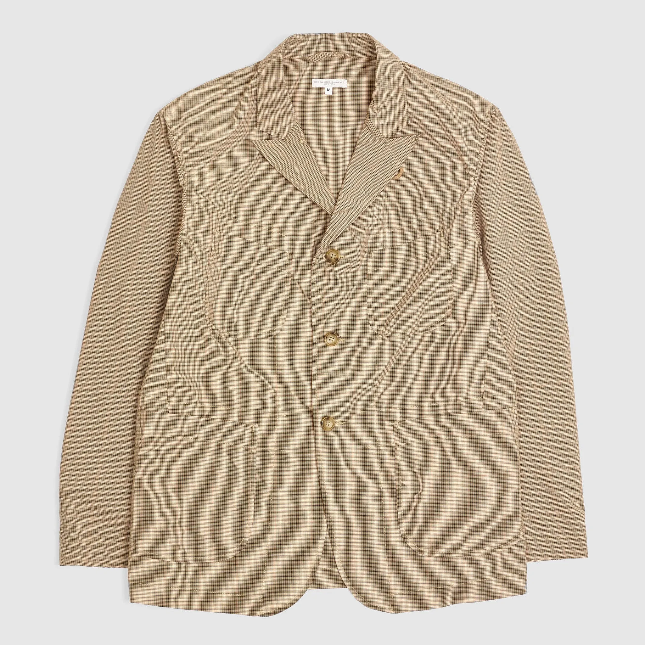 Engineered Garments Mini Tattersall Blazer Jacket Khaki