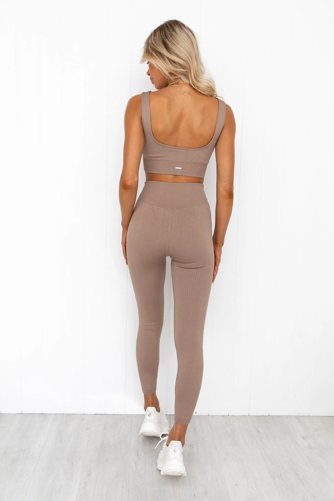 Espresso Ribbed Seamless Tights