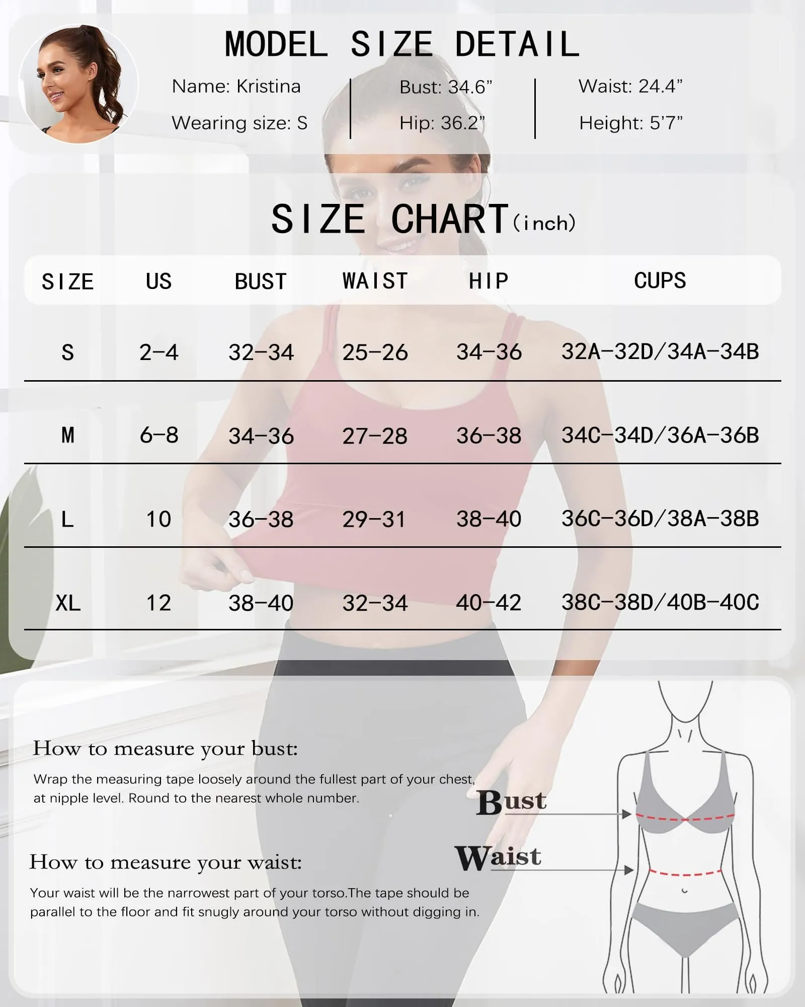 Everrysea Longline Sports Bra for Women Padded Workout Tank Tops Built in Bras Strappy Yoga Corp Top Camisole