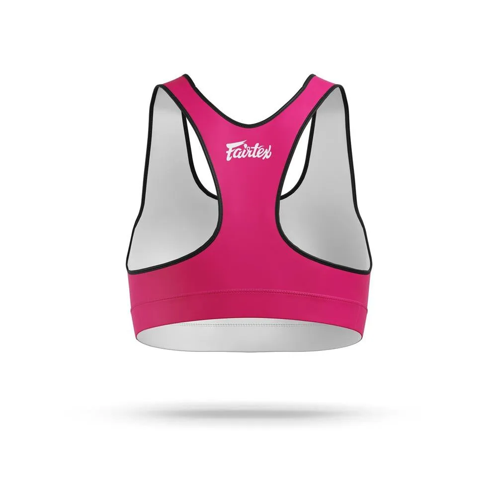 Fairtex Classic Sports Bra - Pink/White