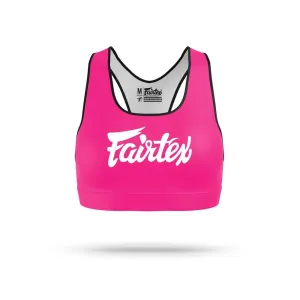 Fairtex Classic Sports Bra - Pink/White