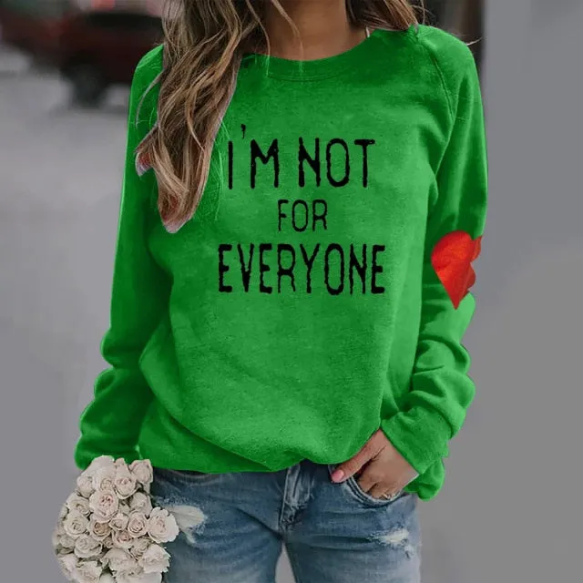 Fashion O-Neck Love Letter Print Sweatshirt