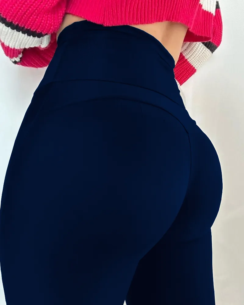 Fashion Tummy Control Zipper Butt Lift Leggings