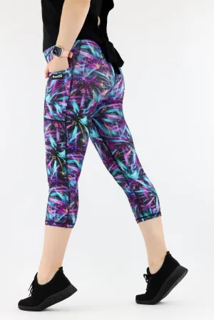 Firework Sky - Hybrid 1.0 - Leg Pockets - Capri Leggings