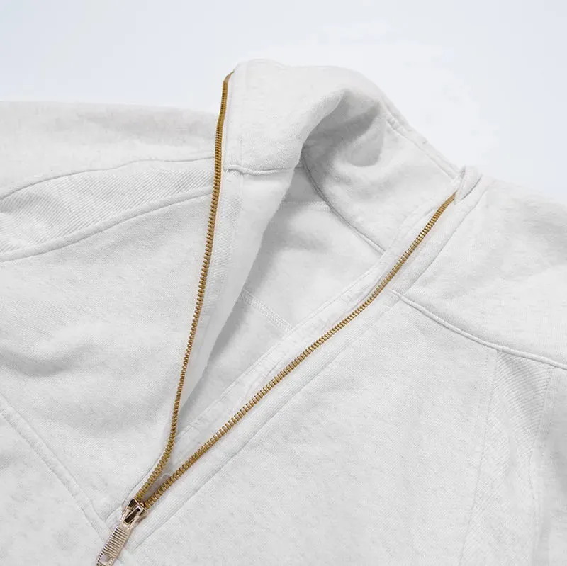 Fitness LuLu Running Street Scuba Women's Hoodies Half Zipper Thickened Thermal Insulation Outdoor Gym Sports Yoga Bodysuit