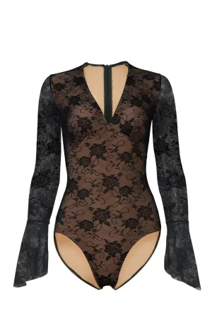 Fla LaceFlex™ Embroidered Leotard