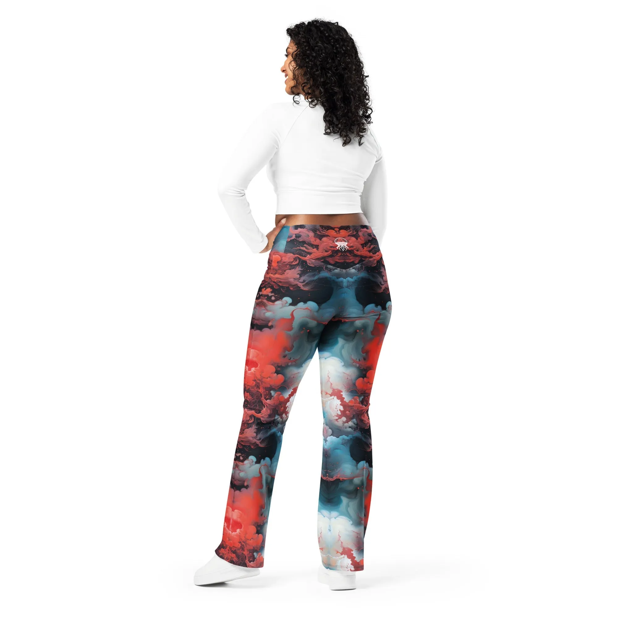 Flare Leggings Ethereal Crimson Flow